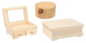 dřevěné šperkovnice krabičky