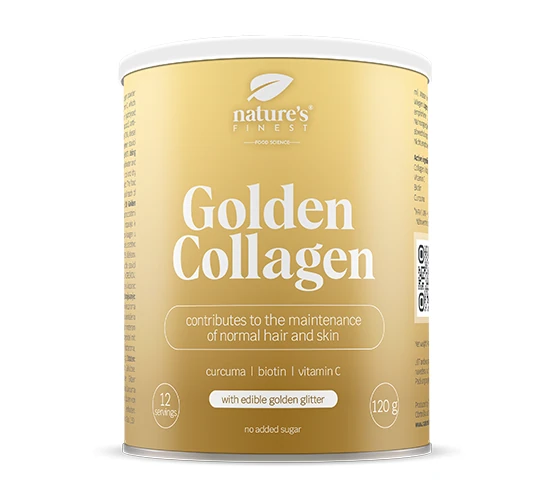 golden collagen zlatý třpytivý nápoj