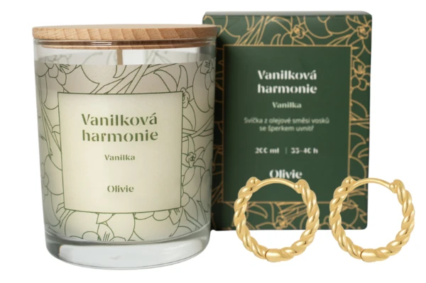 svíčka se šperky uvnitř