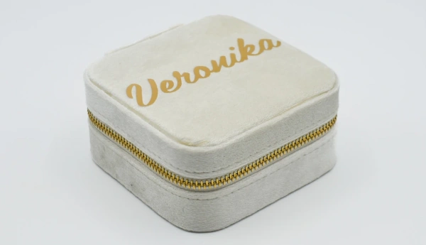 sametová šperkovnice s potiskem levná
