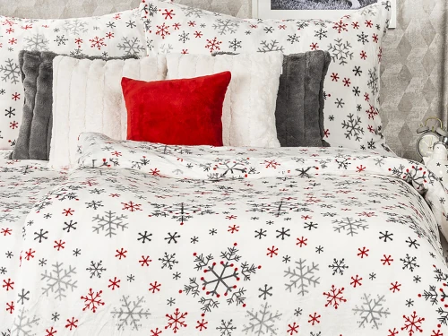 povlečení vánoční bílé vločky