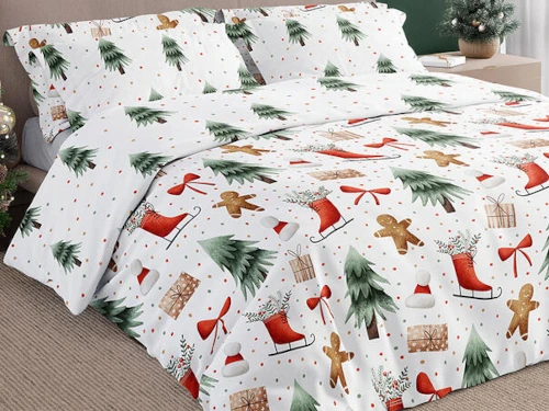 vánoční povlečení stromky ozdoby