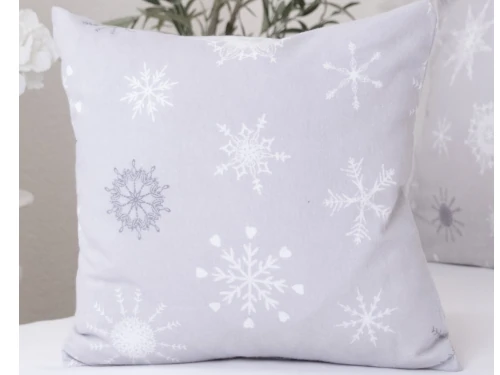 povlak na polštář sněhové vločky
