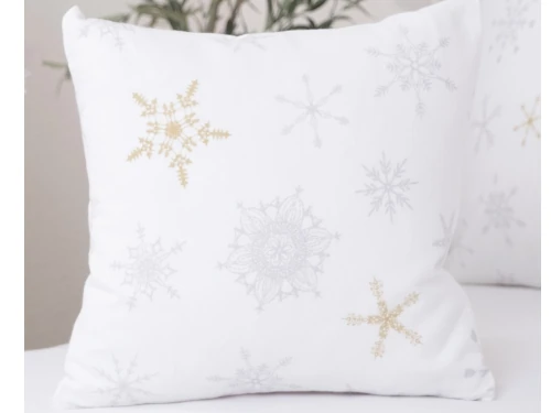 povlak na polštář sněhové luxusní vločky