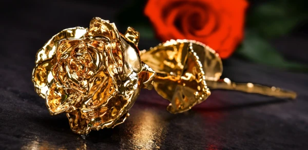 zlatá růže valentýn