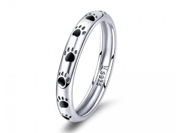2889 Stříbrný prsten Tlapky Olivie
